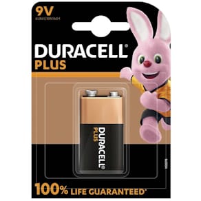 Batteri Duracell 9V alkalisk, Plus Power, 1 stk
