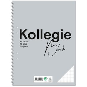 Kollegieblock FW A4 60g 70bl rut h grå