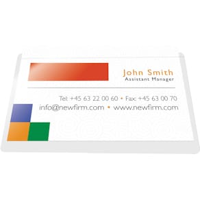 Badge pocket Q-CONNECT, zelfklevend, 60 x 95 mm, open lange zijde