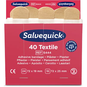 Plåster SALVEQUICK refill textil 40/fp