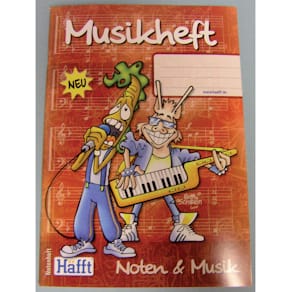 Notenheft Haefft Musik-Häfft, A5, hoch, 32 Blatt, schwarz/rot