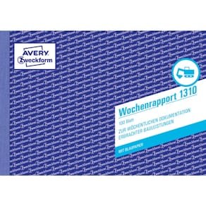 Wochenrapport Avery Zweckform 1310, A5, 100 Blatt, quer