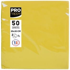 Servett PRONAPPE 20x20cm gul 50/fp