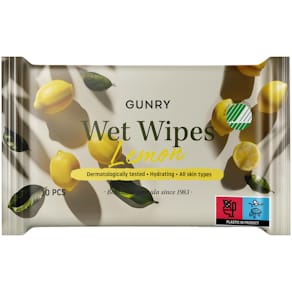 Vådeservietter Citron 10-pak