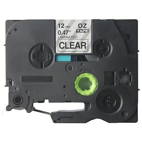 Schriftband Q-CONNECT TZe-131, transparent/schwarz