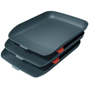 Brievenbakje Leitz Cosy, grijs, set van 3 stuks