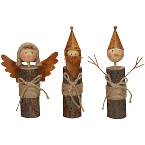 Weihnachtsfigur Noname, natur, sortiert, 13–20 cm