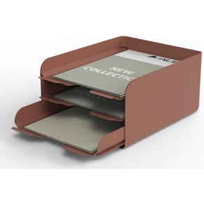 Brevkorg ALBA metall 3-facks A4 terrak