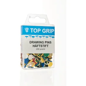 Häftstift Top Grip sorterat (200) i plastask