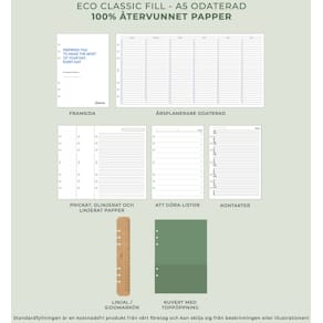 Filofax Eco Essential A5 Systemkalender Askgrå