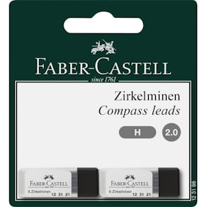 Zirkelminen Faber-Castell, H, 2 mm, 25 mm, 2x6 Stück