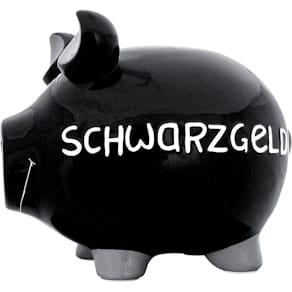 Spardose KCG Schwein, groß, schwarz