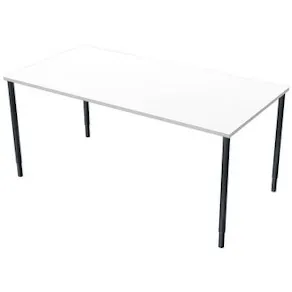 Bord fristående 160x80cm vitlam/svart