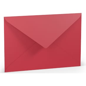 Briefumschlag Rössler Paperado, C5, Seidenfutter, rot matt