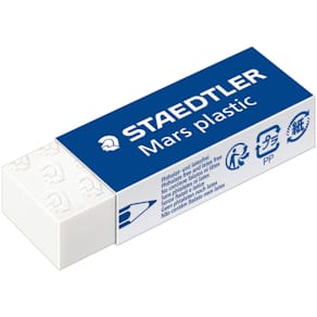 Radierer STAEDTLER Mars Plastic, weiß, 20 Stück (Kartondisplay)
