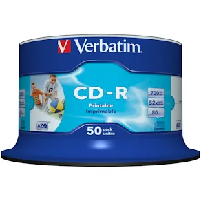 CD-R VERBATIM 700MB Printable 50/FP
