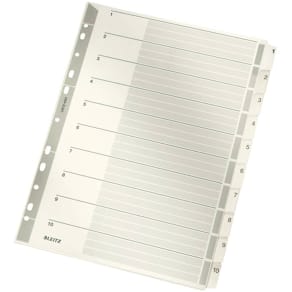 Register Leitz, A4 1-10, grau