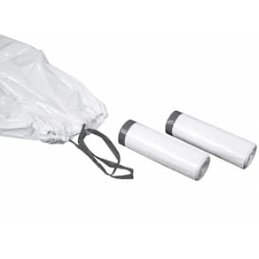 Affaldssække 57 µm hvid LD-PE, 750x1100 mm, 100 l, 10 stk