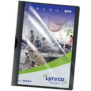 Klämmapp LYRECO PP A4 3mm svart 5/fp