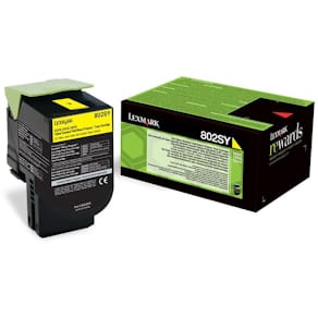 Toner LEXMARK 80C2SM0 802SY 2K gul