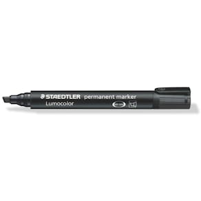 Permanent marker Staedtler Lumocolor 2–5 mm skrå, sort, 10 stk