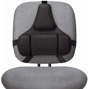 Lændestøtte Fellowes til kontorstol, sort, 2 stk