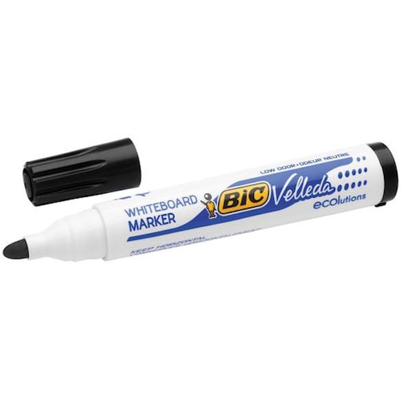 Whiteboardpenn BIC Velleda 1701 rundsort 12st
