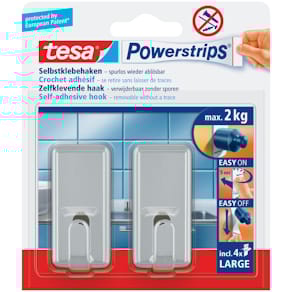 Klebehaken tesa Powerstrips Classic, chrom