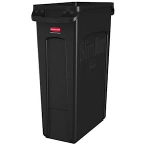 Abfallbehälter Rubbermaid Slim Jim®, Luftkanäle, 87 l, schwarz