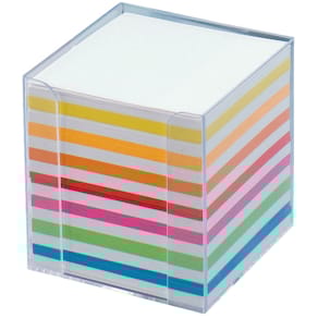 Zettelbox Folia, 9,5 x 9,5 x 9,5 cm, glasklar