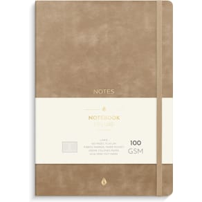 Ant.bok BURDE Deluxe A5 linj smooth beig