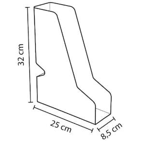 Tidskriftssamlare ALBA metall A4 terrak