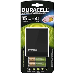 Batterilader Duracell 15 min hurtigopladning, AA/AAA NiMH