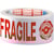 Verpakkingsplakband Tesa Fragile, wit met rode bedrukking, 50 mm x 66 m