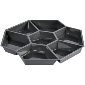 Bakkeindsats Duni Octaview 7 rum, 283x283 mm A-PET, grå, 320 stk