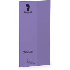 Briefkarte Coloretti, DL HD, 5 St., lila