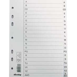 Register/Indeks A5 Papir A-Å