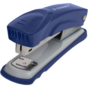Nietmachine Q-CONNECT, metaal, half strip, 25 blad, blauw