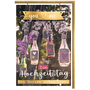 Grußkarte Braun+ Company Hochzeitstagskarte