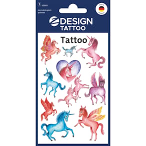 Tattoo Avery Zweckform KIDS, Einhörner, farbig