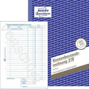 Kassenbuch Avery Zweckform 318, A5, 50 Blatt