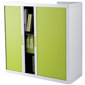Rollladenschrank Paperflow E1CT0005300042, weiß/grün, 1m