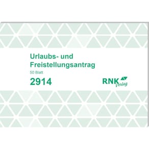Freistellungsantrag RNK, A6 quer, 50 Blatt