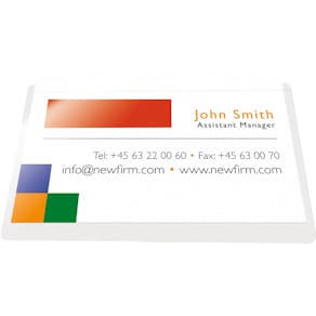 Badge pocket Q-CONNECT, zelfklevend, 60 x 95 mm, open lange zijde