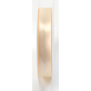 Doppelsatinband GOLDINA, 15 mm x 25 m, creme
