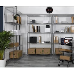 Väggur ALBA LED Ø30cm svart/röd