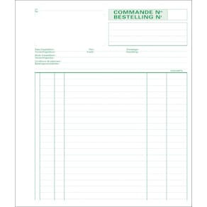 Doorschrijfboek Exacompta, bestellingen, ft 21 x 18 cm, tweetalig