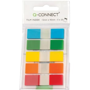 Haftmarker Q-CONNECT KF14966, 5 x 20 Blatt, 5 Farben sort.