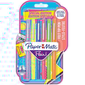 Viltstift Paper Mate Flair Retro, blister van 6 stuks