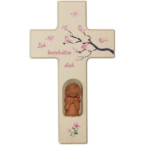 Kinderkreuz Schutzengel, rosa